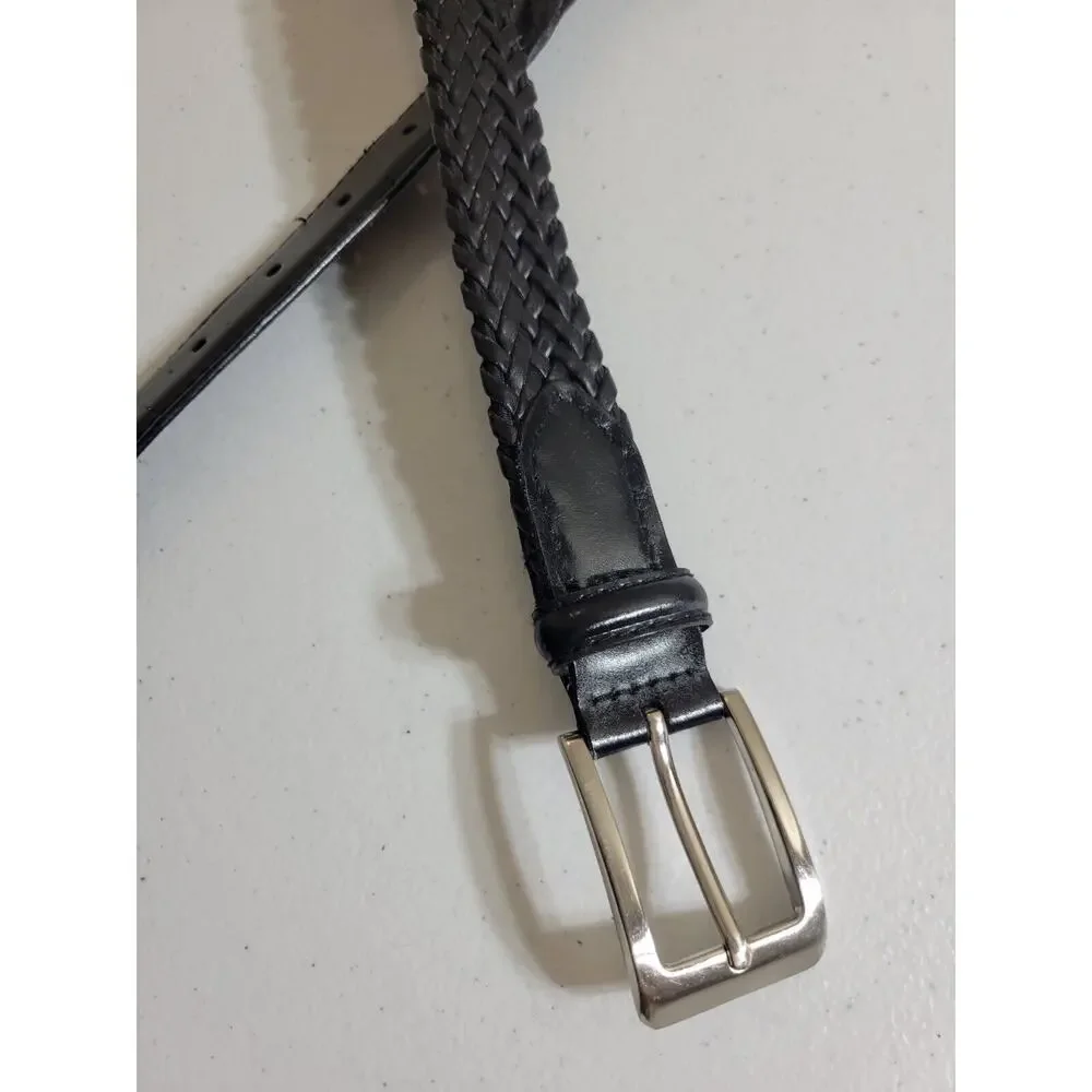 Woven Braided Casual‎ Belt Men's Black Non-Leather Cowboy Western Size 48